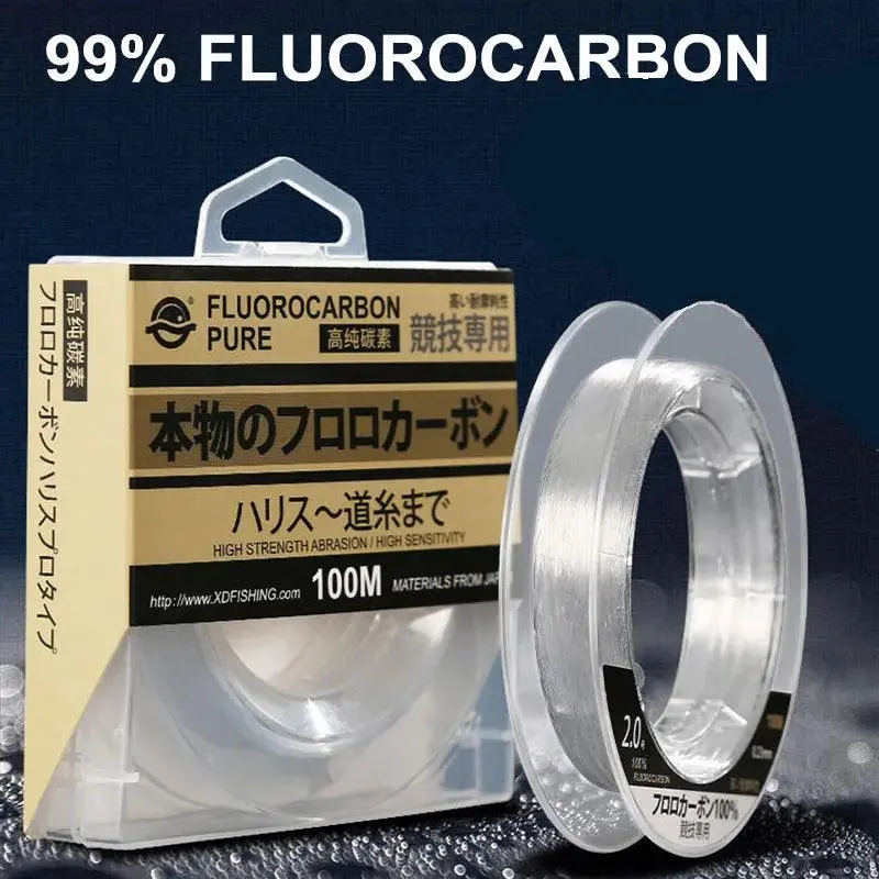 Zukibo Japanese Fluorocarbon Fishing Line – 100M Spool, Low-Visibility, High Abrasion Resistance 1